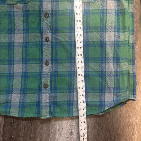 Duluth Trading Co Blue and Green Casual Button Down Shirt - Picture 5 of 6